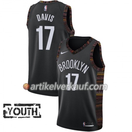 NBA Brooklyn Nets Trikot Ed Davis 17 2018-19 Nike City Edition Schwarz Swingman - Kinder